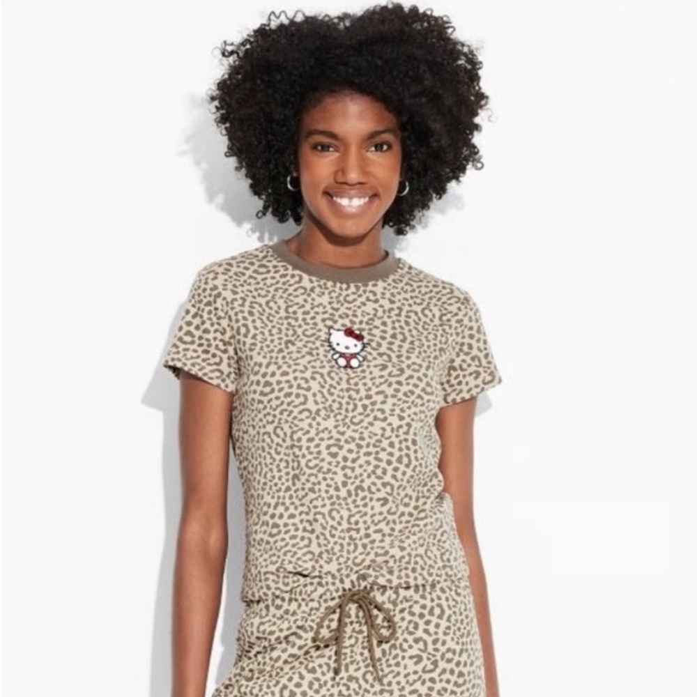 Sanrio Hello Kitty Leopard Print Top